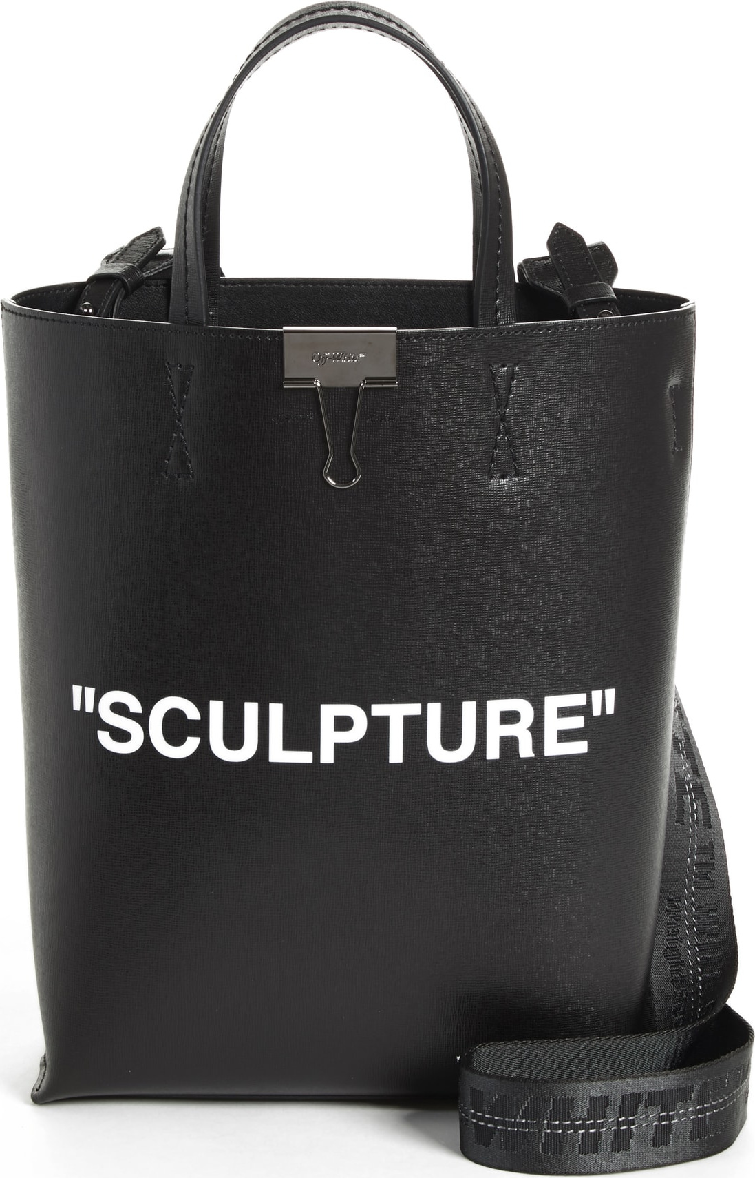 Off White Medium New Sculpture Leather Tote