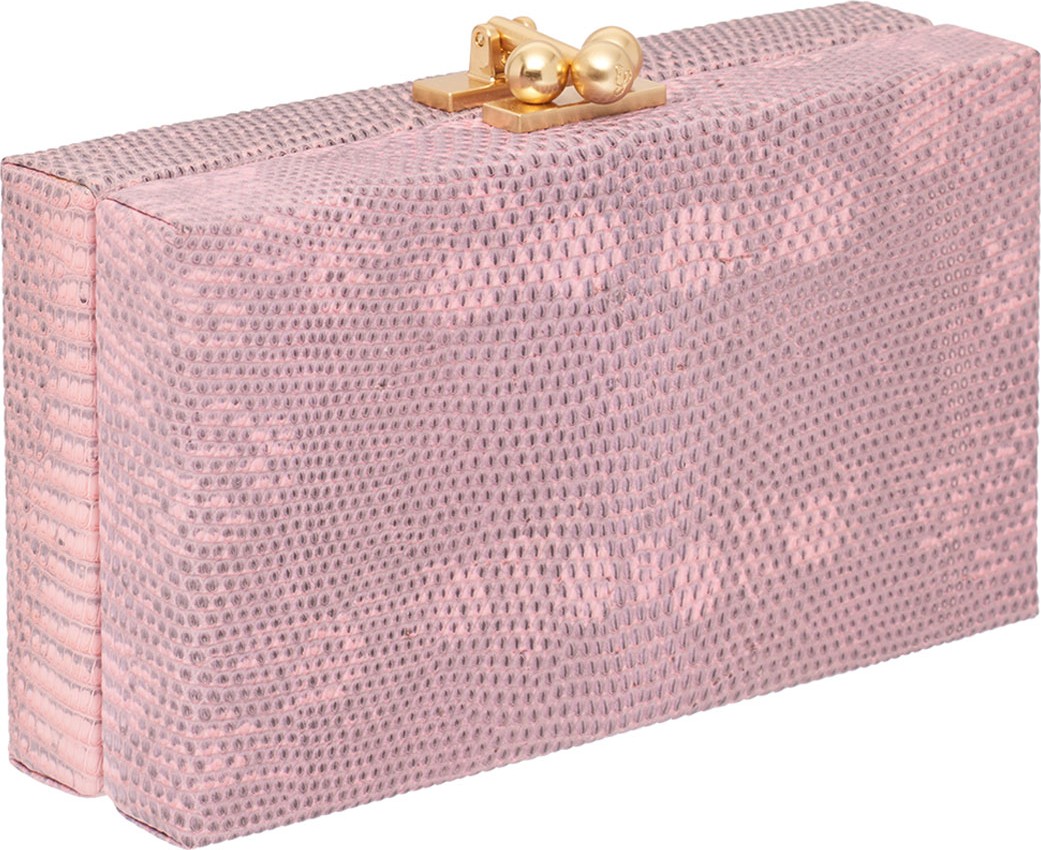 Edie Parker Jean Lizard Framed Clutch Bag
