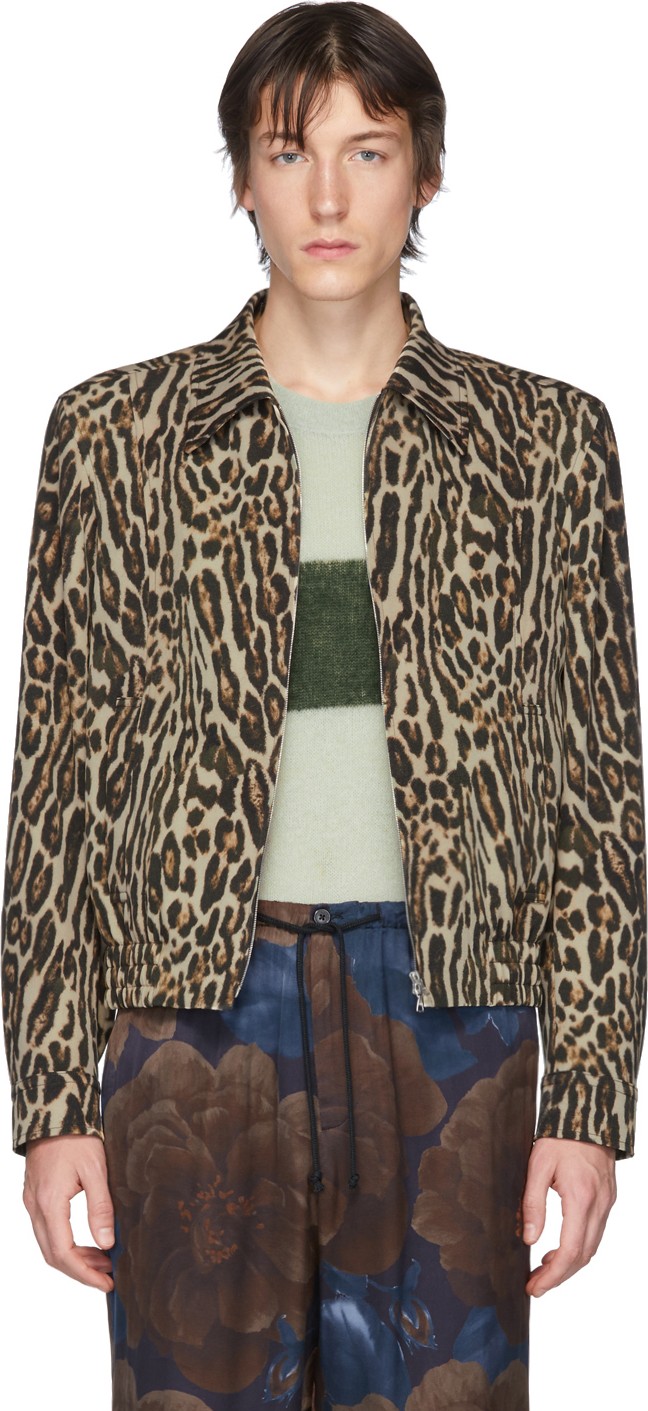 Dries Van Noten Brown & Black Wool Villiam Jacket