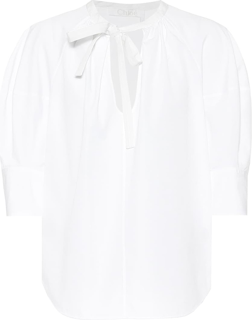 Chloe Cotton-poplin blouse