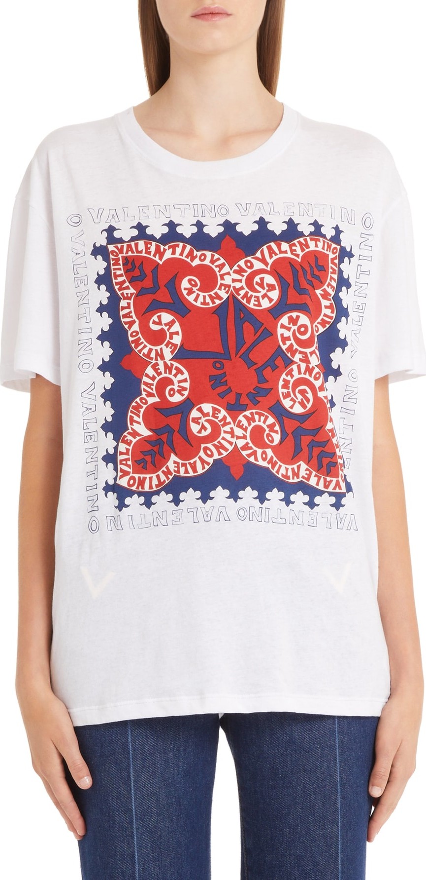 Valentino Bandana Print Tee