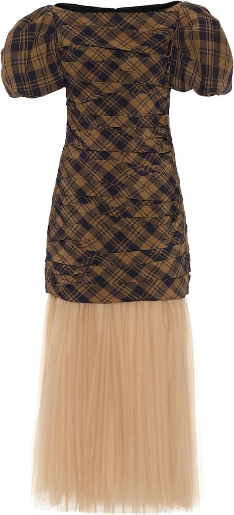Khaite Shelly checked dress