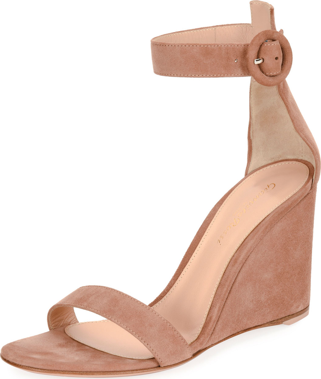 Gianvito Rossi Portofino Suede Wedge 85mm Sandal