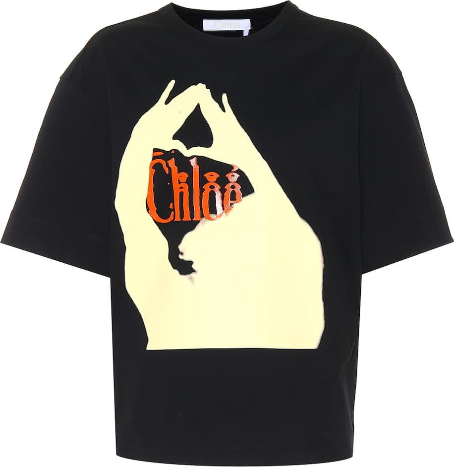 Chloe Printed cotton T-shirt