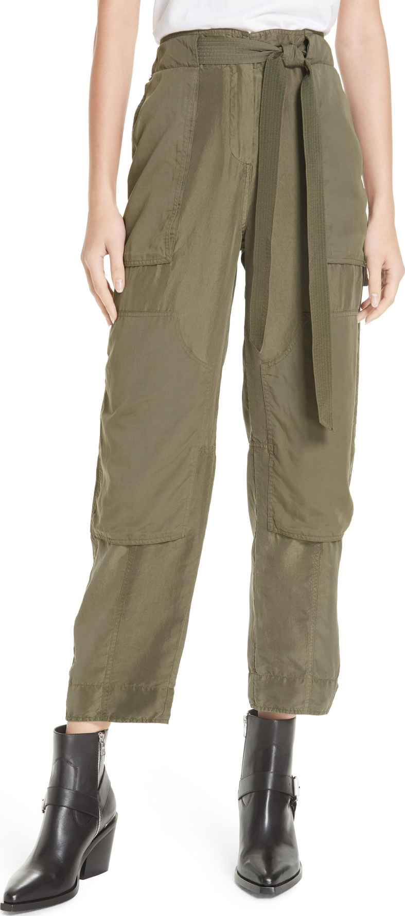 Rag & Bone Henri Crop Silk Pants