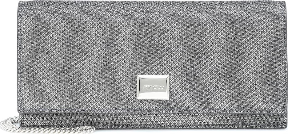 Jimmy Choo Lilia glitter clutch