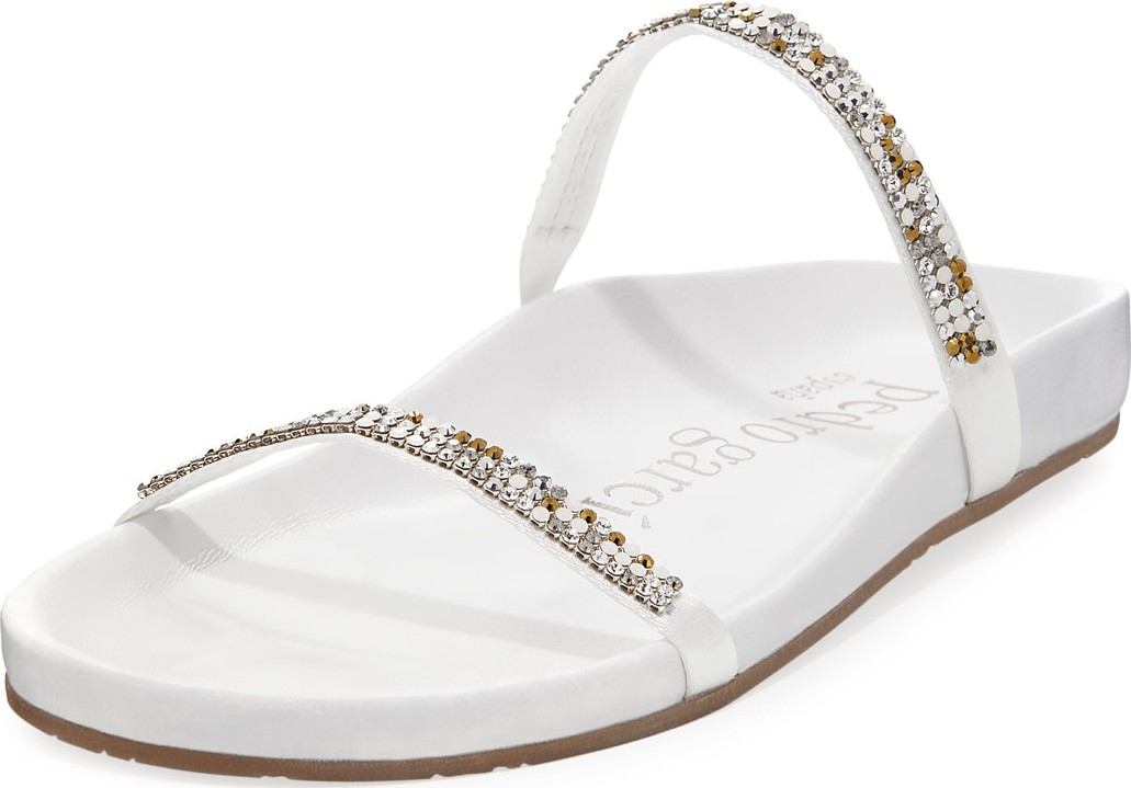 Pedro Garcia Amanda Crystal Flat Slide Sandal