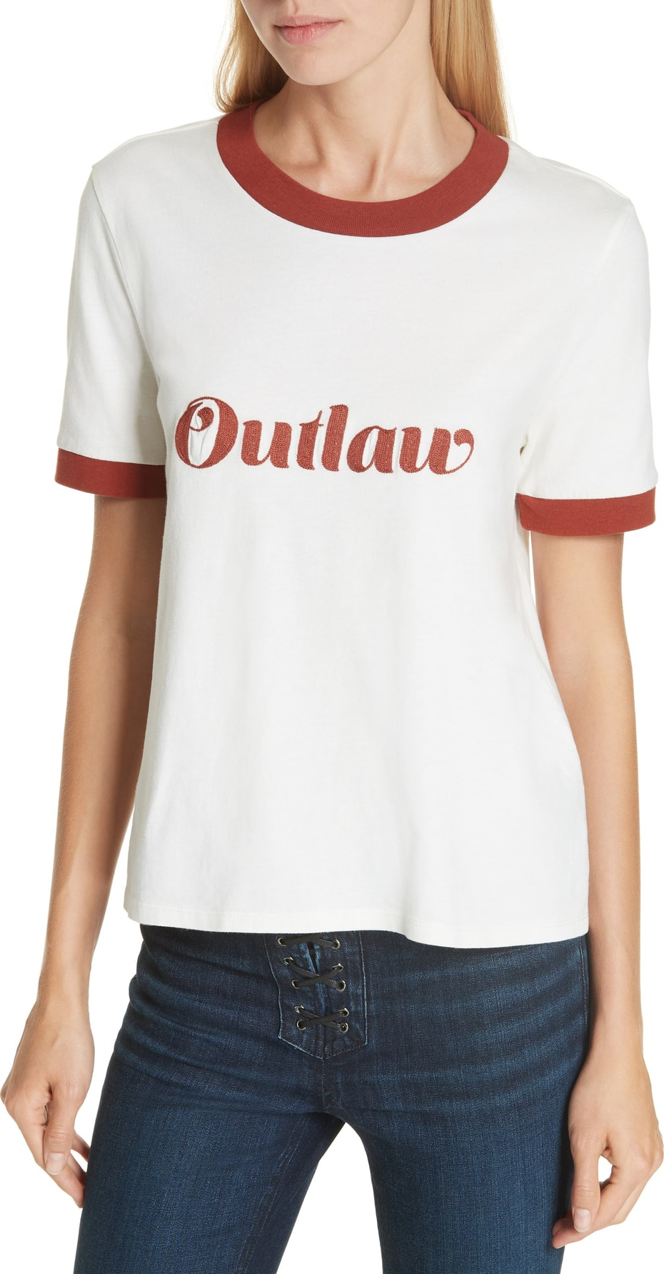 Veronica Beard Mills Outlaw Ringer Tee