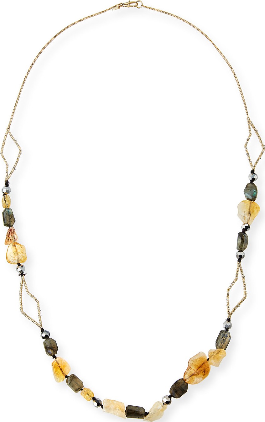 Alexis Bittar Crystal Layering Necklace, 38"