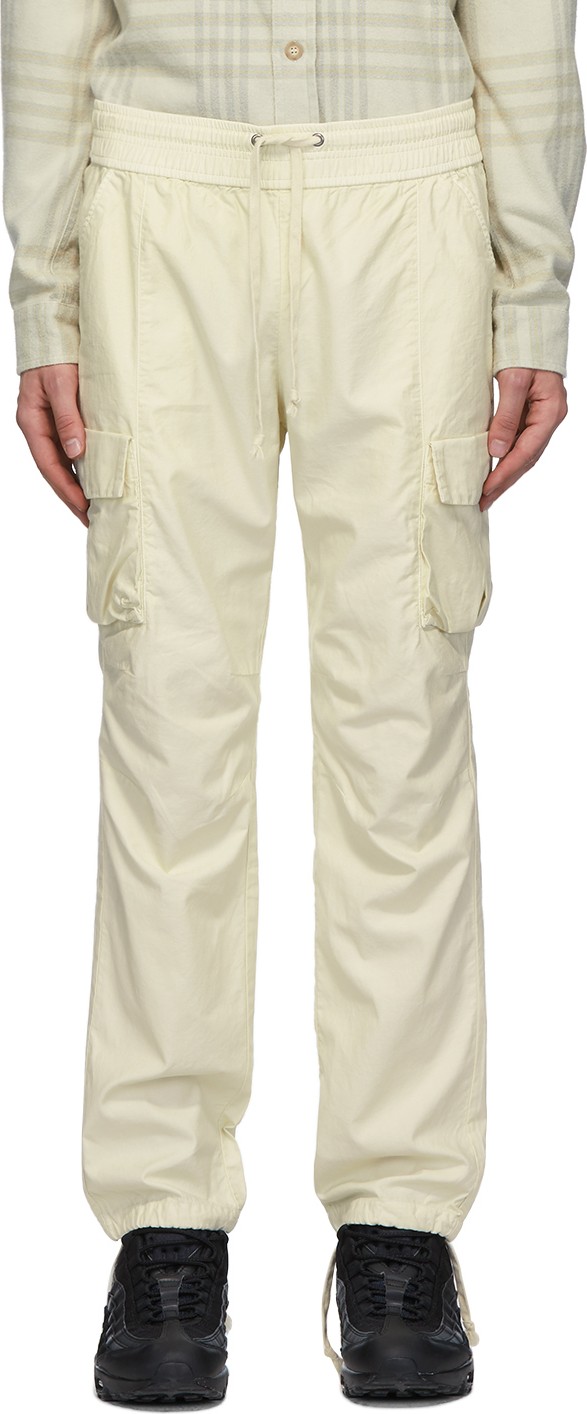 John Elliott Off-White Cotton Cargo Pants