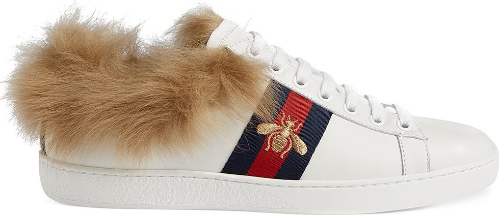 Gucci Ace sneaker with fur