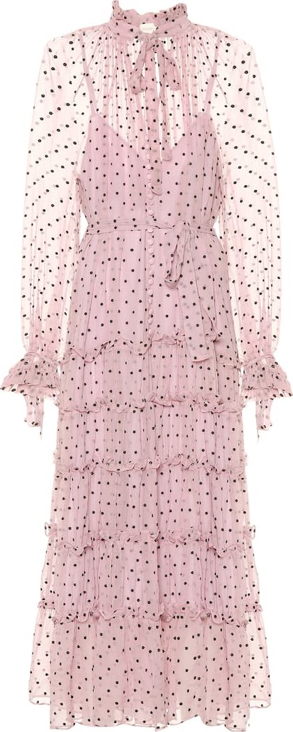 Zimmermann Ninety-Six silk tie-neck dress