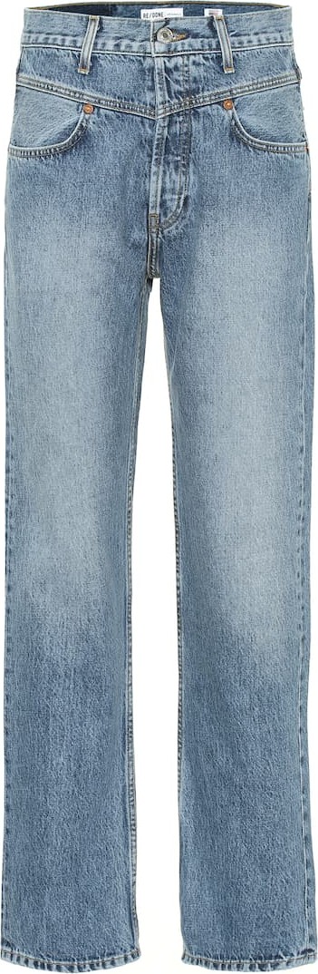 RE/DONE Double Yoke high-rise straight jeans