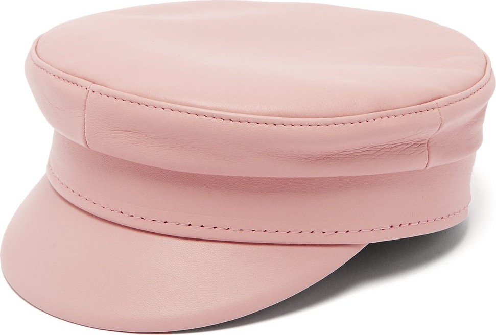 Ruslan Baginskiy Hats Leather baker boy cap