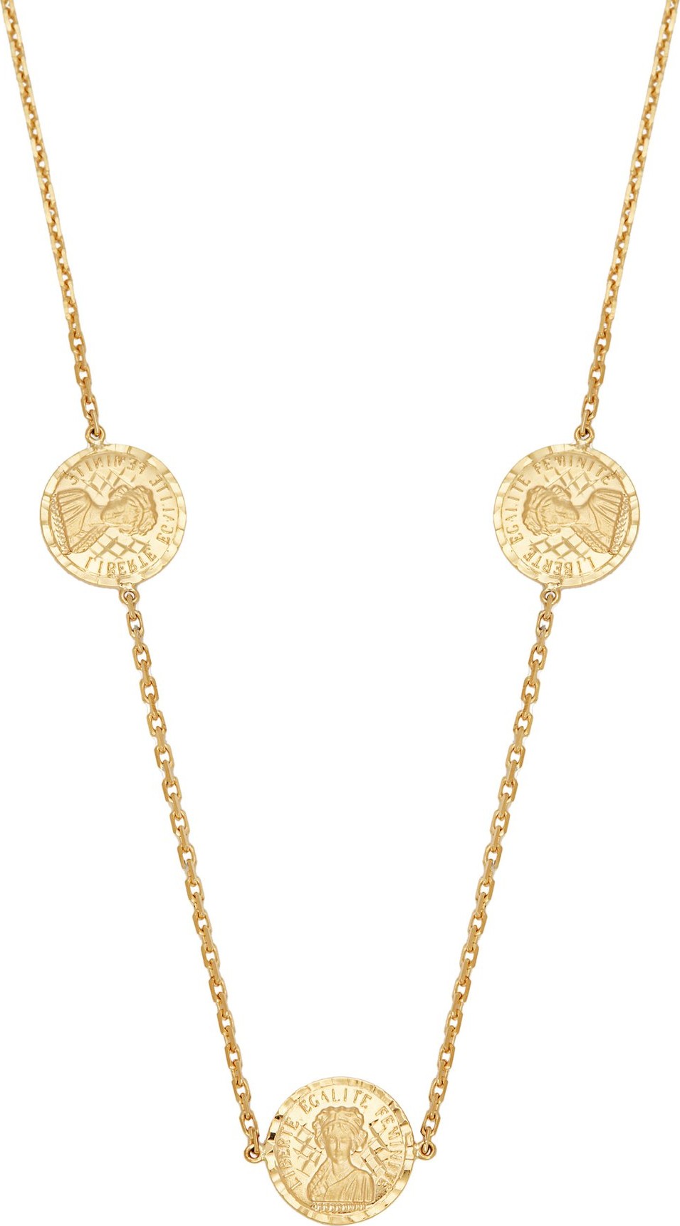Anissa Kermiche Louise D'Or coin 18kt gold necklace