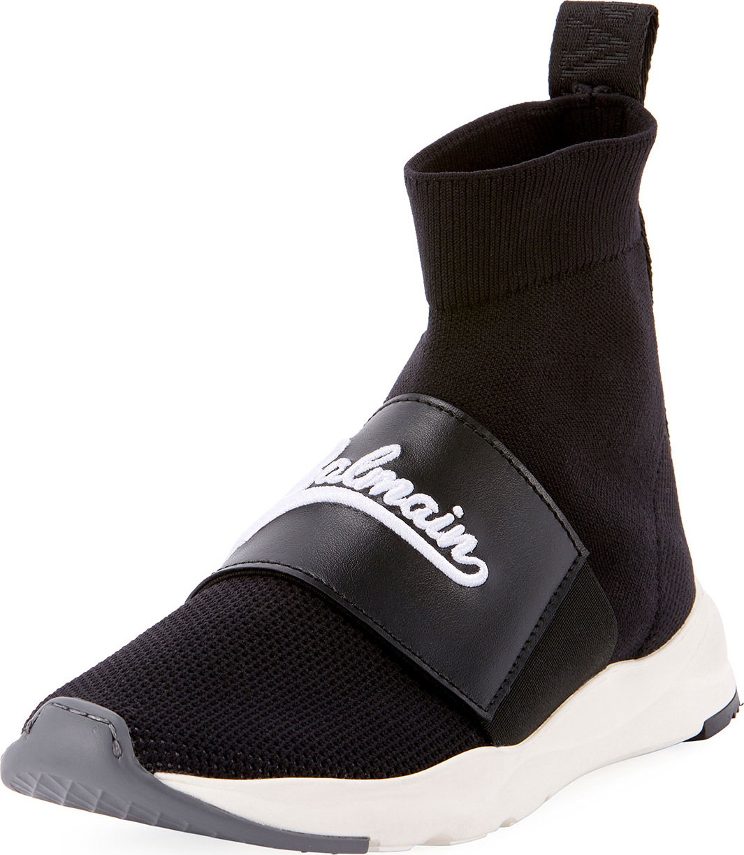 Balmain Cameron Pull-On Logo Sneakers