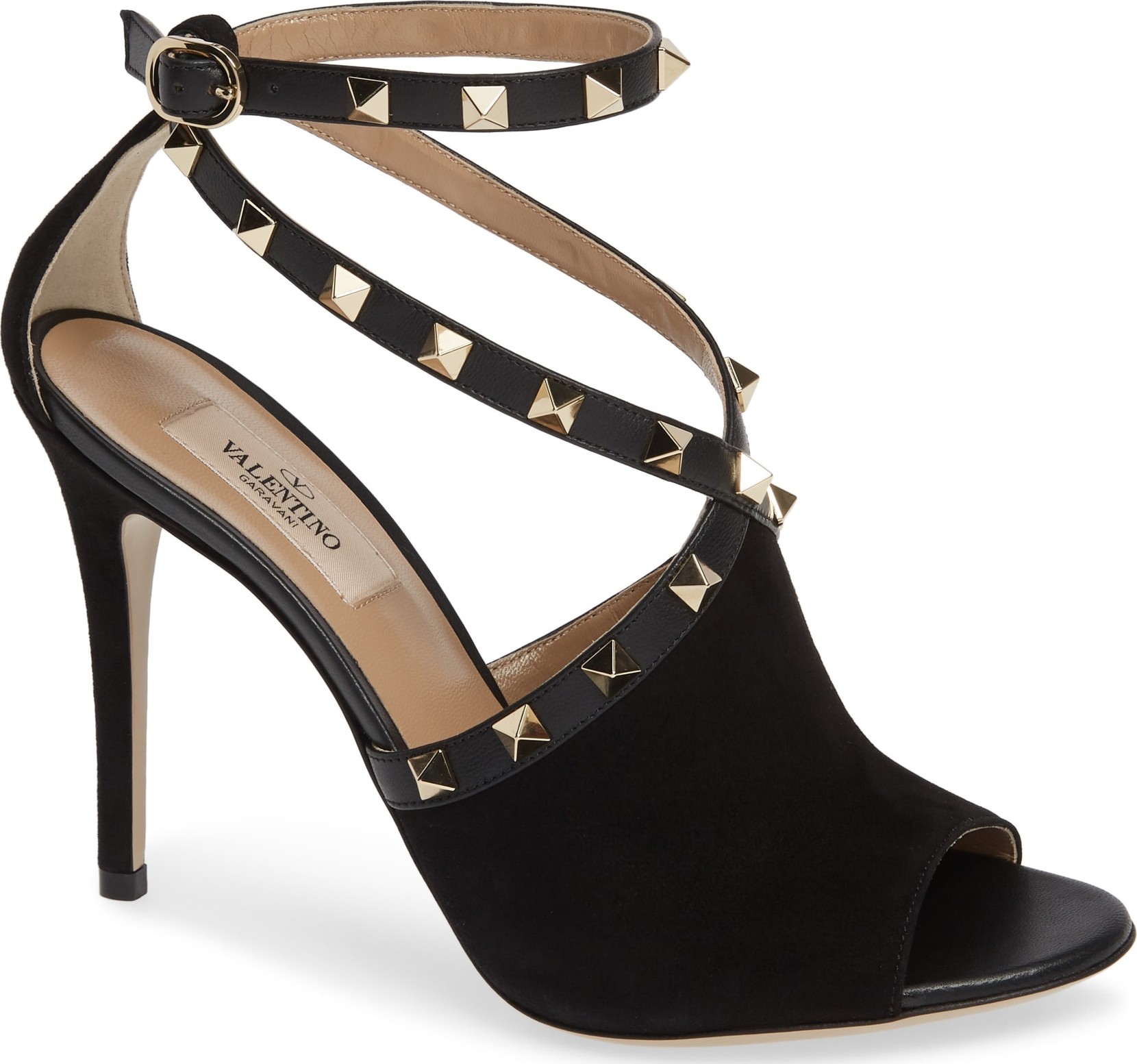 Valentino Rockstud Peeptoe Sandal
