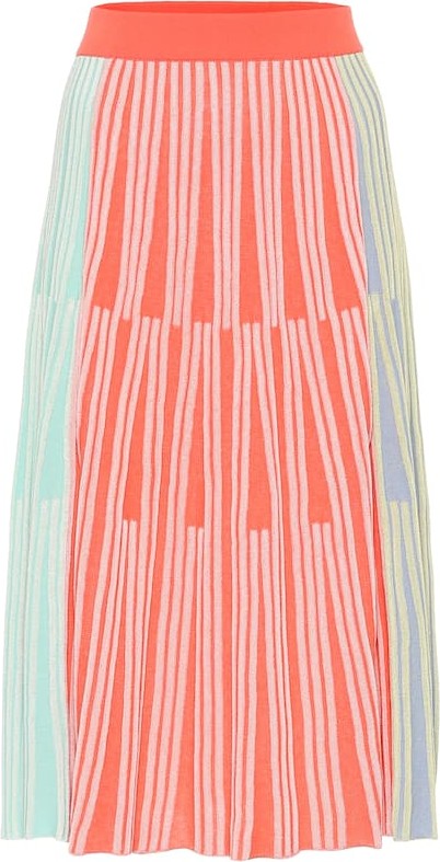 KENZO Ribbed-knit midi skirt