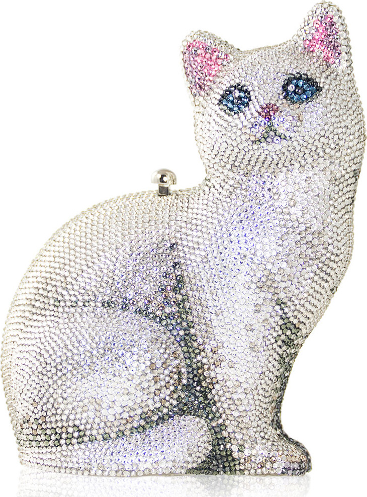 Judith Leiber Cat Marie Crystal Clutch Bag