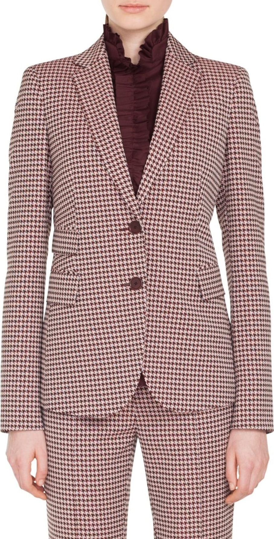 Akris Punto Houndstooth Jersey Blazer