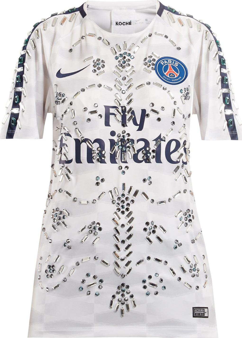 KOCHÉ X Paris Saint-Germain crystal-embellished top