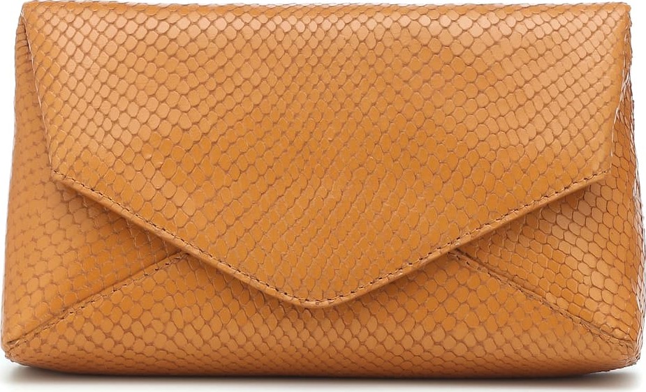 Dries Van Noten Embossed leather clutch