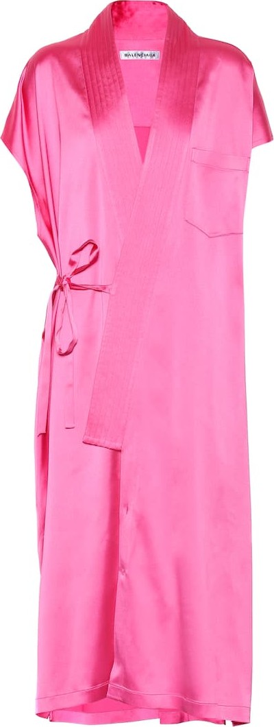 Balenciaga Judo stretch-satin midi dress