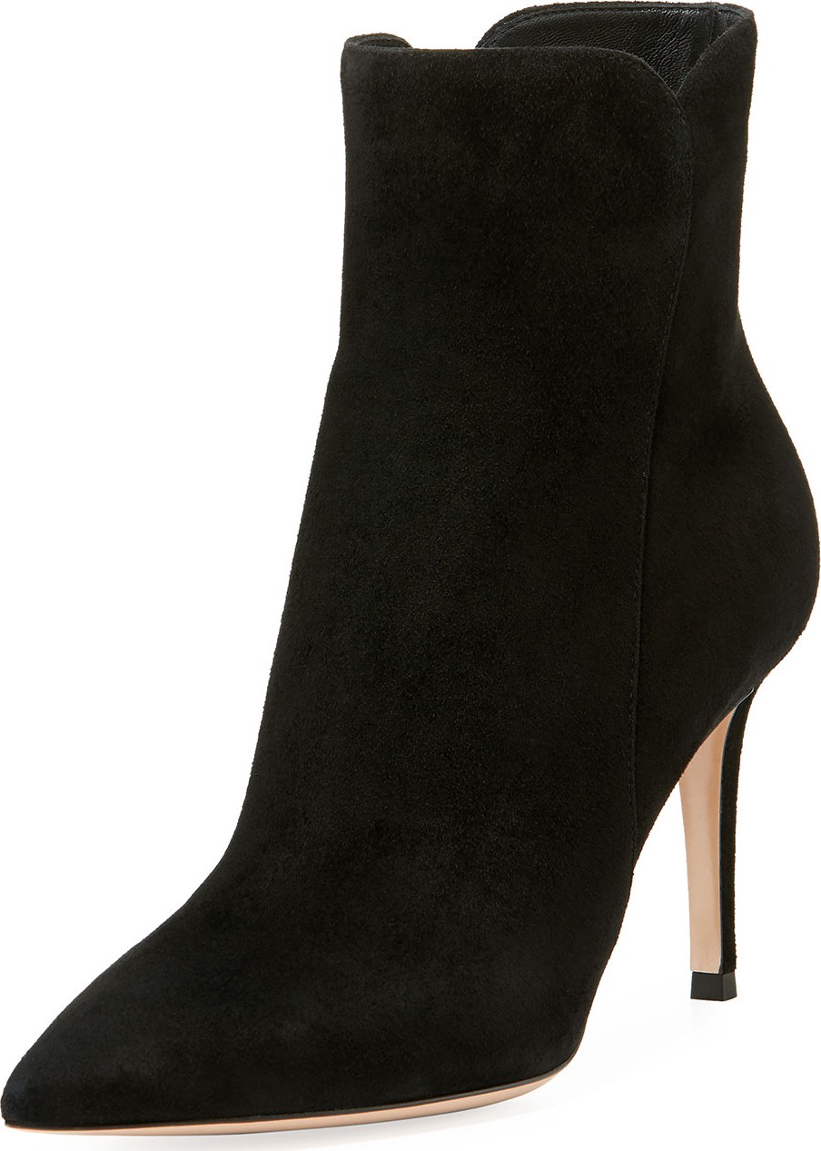 Gianvito Rossi Suede 85mm Point-Toe Booties