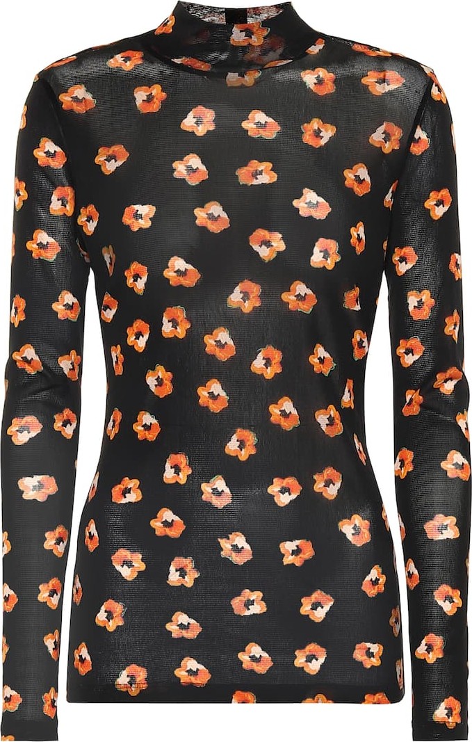 DIANE von FURSTENBERG Remy floral mesh top