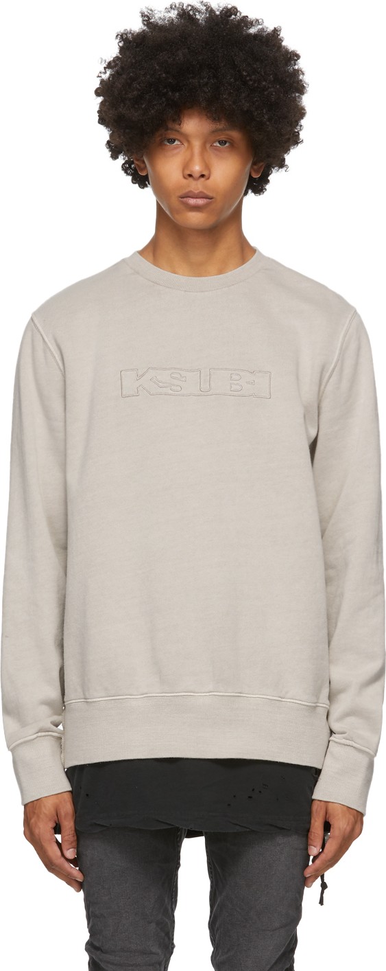 Ksubi Grey Sign of the Times Sweatshirt