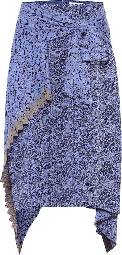 Chloe Asymmetric jacquard skirt