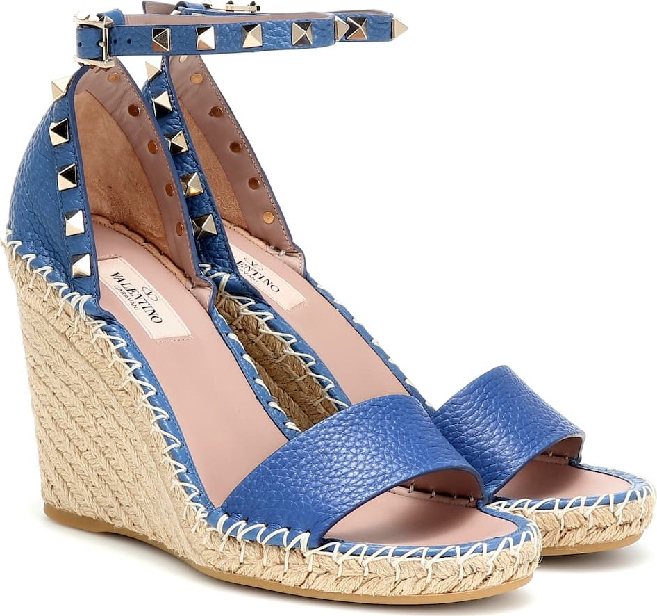 Valentino Valentino Garavani Rockstud Double leather espadrilles