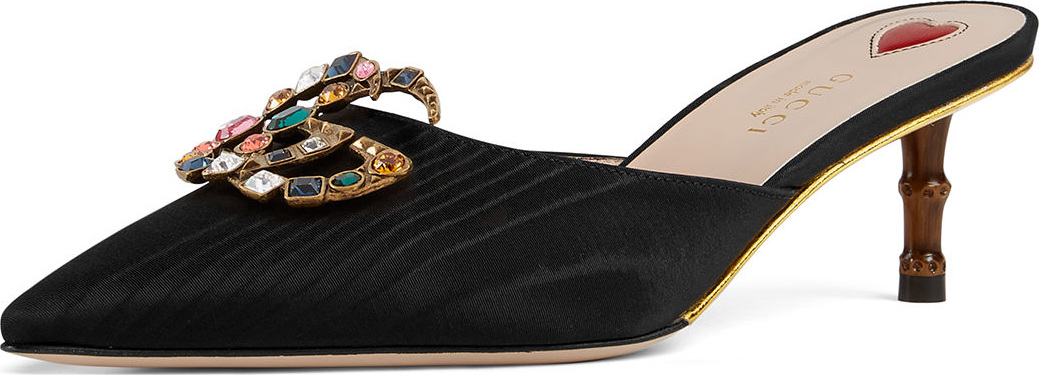 Gucci Unia Mule with Crystal GG