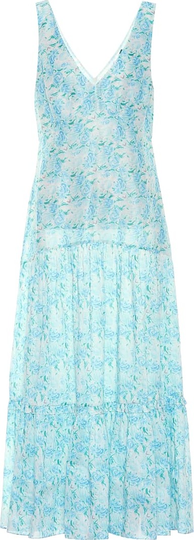 RIXO LONDON Carrie linen and silk maxi dress