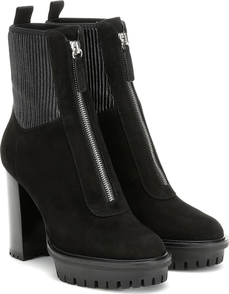 Gianvito Rossi Mason suede platform ankle boots