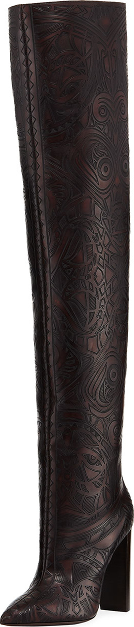 Saint Laurent Tanger Design Over-The-Knee Boot
