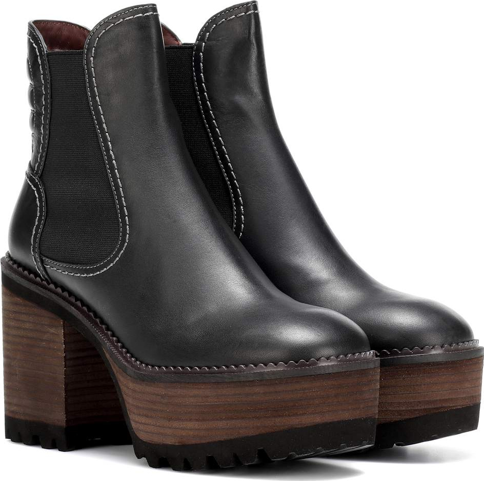 See By Chloé Chuck leather ankle boots