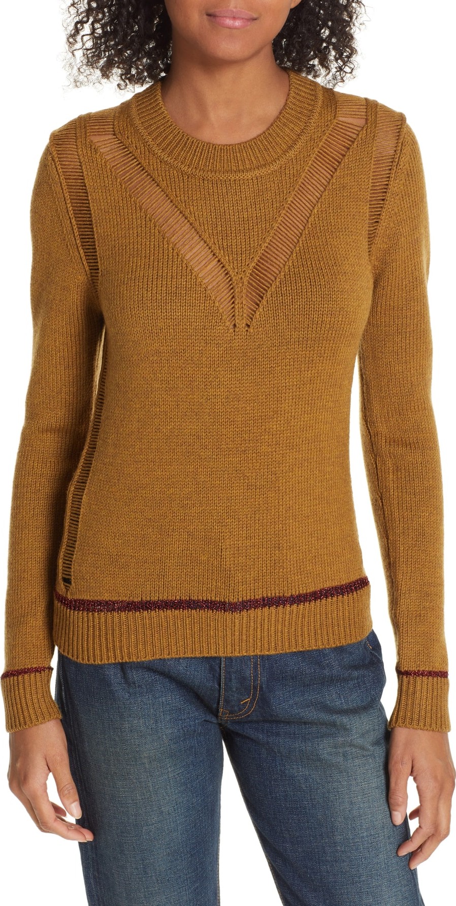 See By Chloé Ladder Stitch Wool Sweater