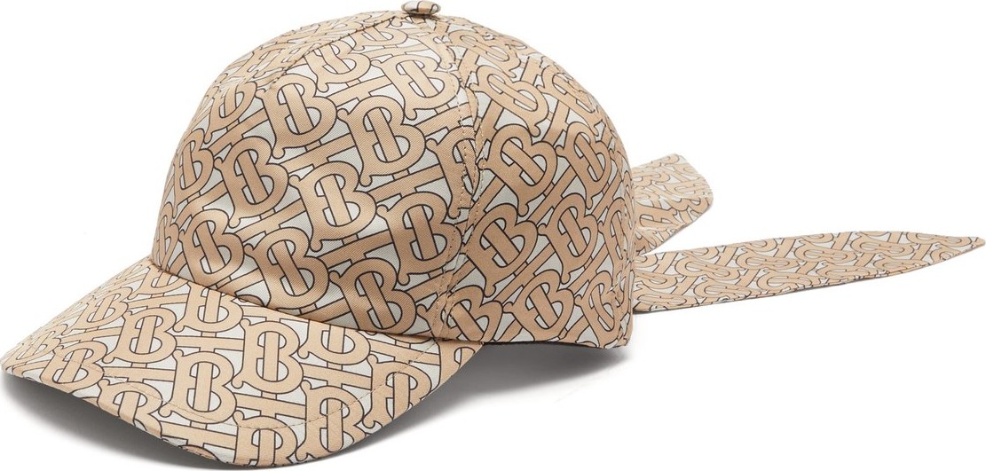 Burberry London England Monogram logo-print silk tie cap