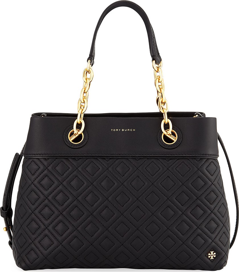 Tory Burch Fleming Small Quilted Leather Tote Bag