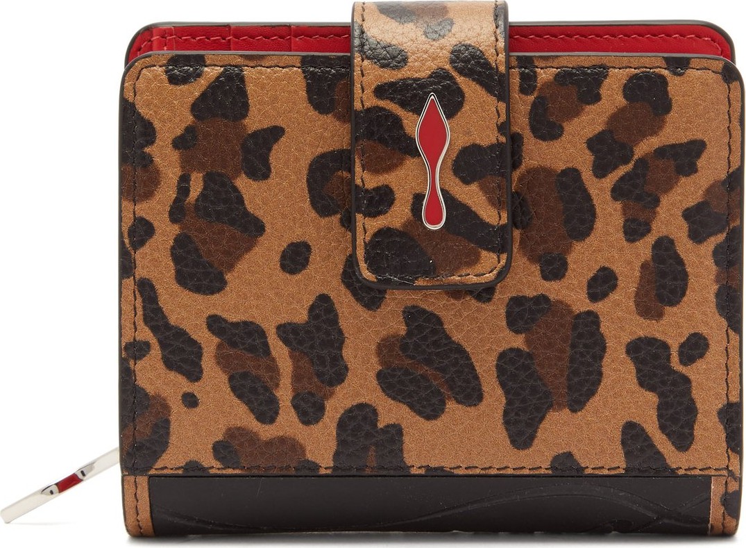 Christian Louboutin Paloma leopard-print leather wallet