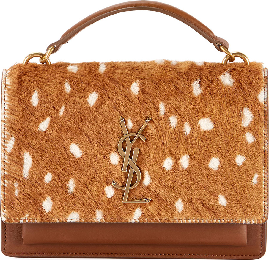 Saint Laurent Small Kate Deer-Print Shoulder Bag