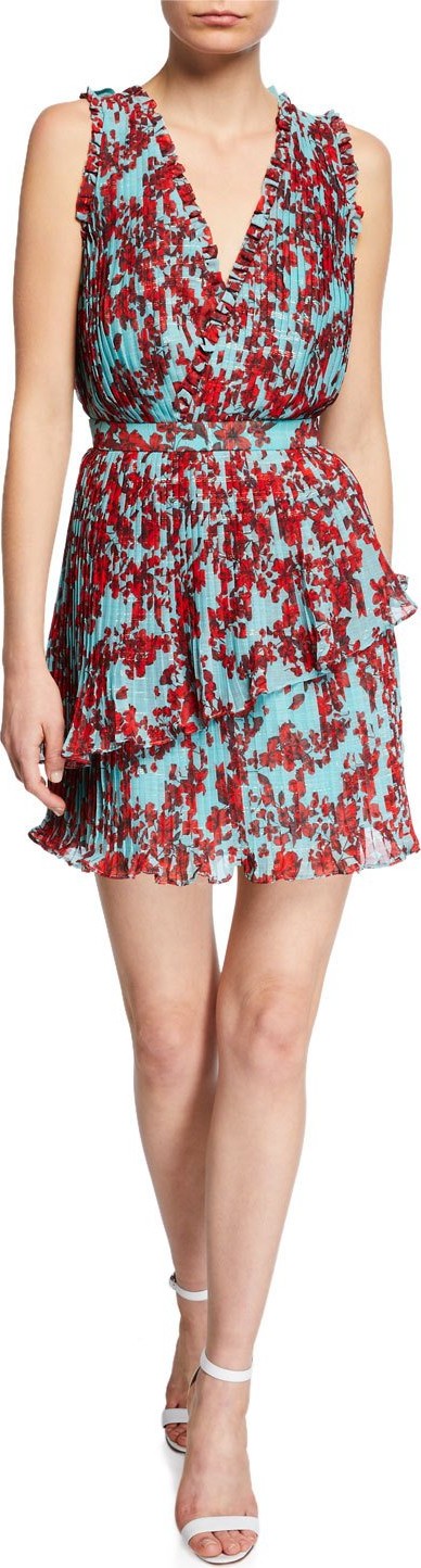 Talulah Superbloom Floral Ruffle Shoulder-Tie Dress
