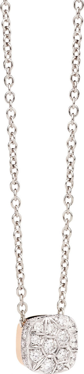 Pomellato Grande Nudo 18K White & Rose Gold Diamond Pendant Necklace