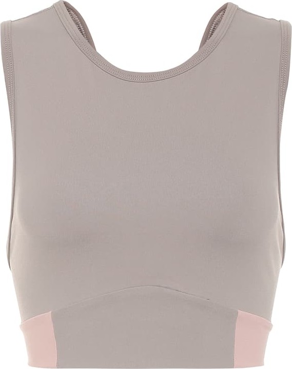 LIVE THE PROCESS Block cropped tank top