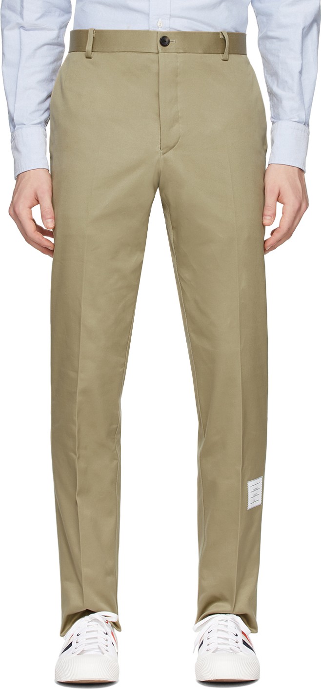 Thom Browne Beige Unconstructed Chinos