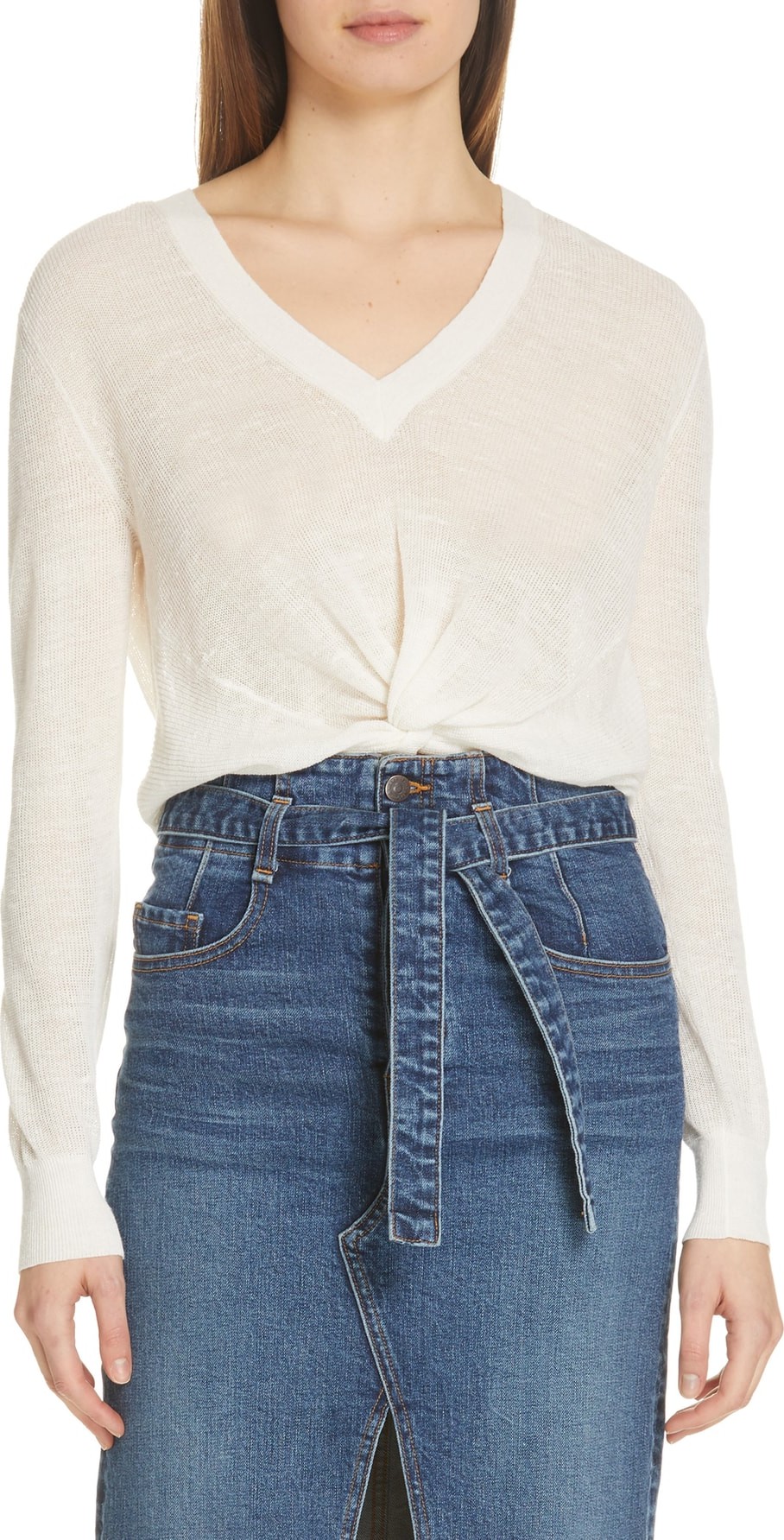 Veronica Beard Soren Linen Blend Sweater