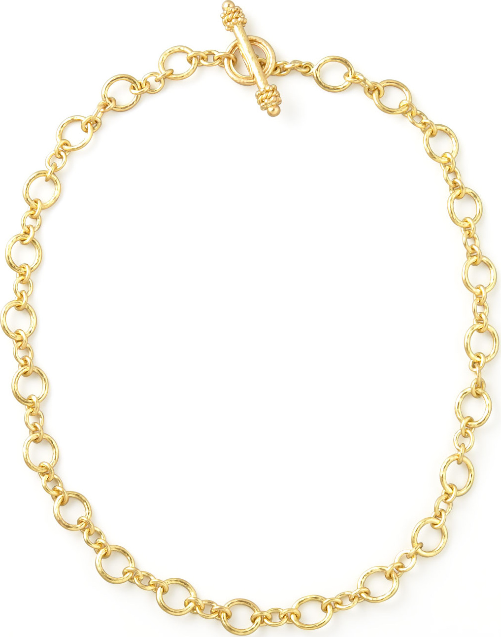 Elizabeth Locke Riviera Gold 19k Link Necklace, 17"L