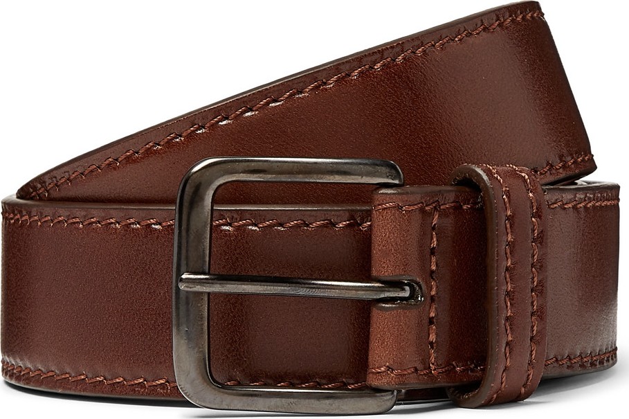 Dries Van Noten 3.5cm Brown Leather Belt