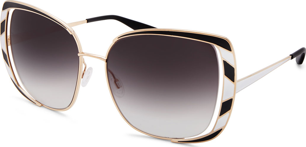Barton Perreira Arlequin Square Open-Temple Sunglasses
